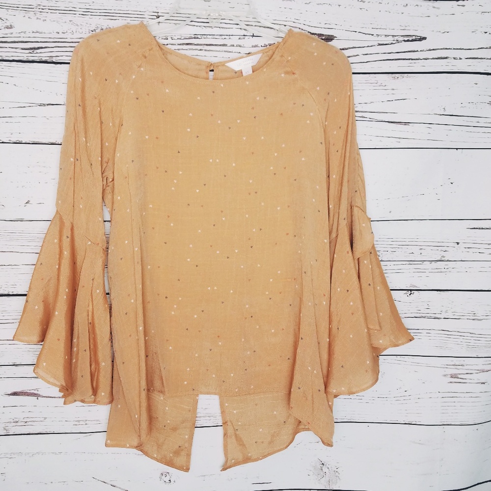 NWT Lauren Conrad Bell Sleeve Blouse